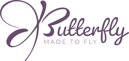 Butterfly made to fly logo